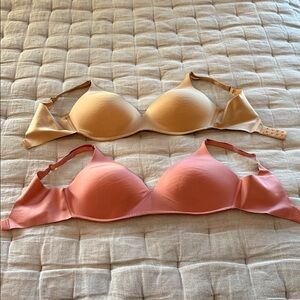 Soma Nude and Coral Bras